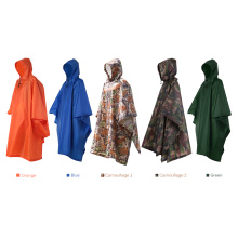 custom pattern full printing adult camouflage hiking traveling waterproof polyester men poncho rain coat